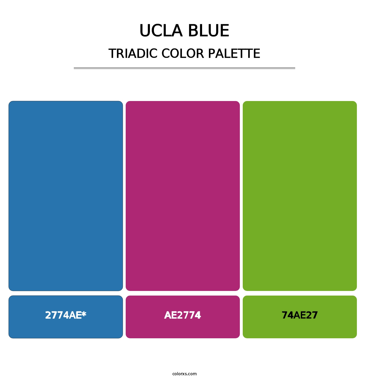 UCLA Blue - Triadic Color Palette