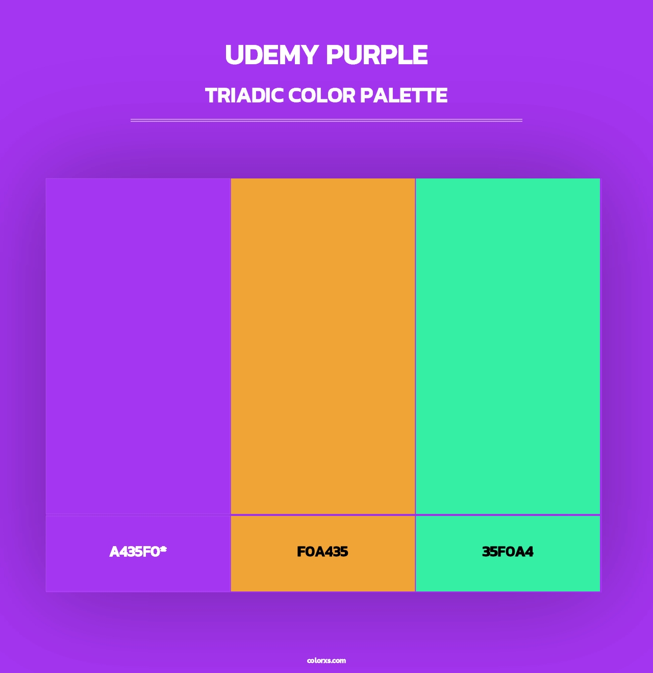 Udemy Purple - Triadic Color Palette