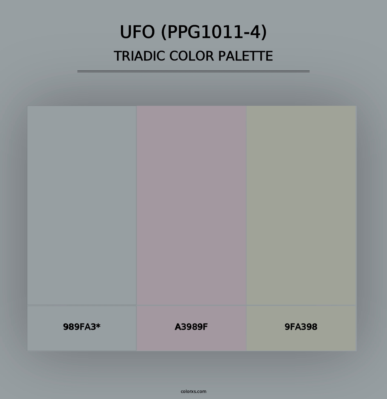 UFO (PPG1011-4) - Triadic Color Palette