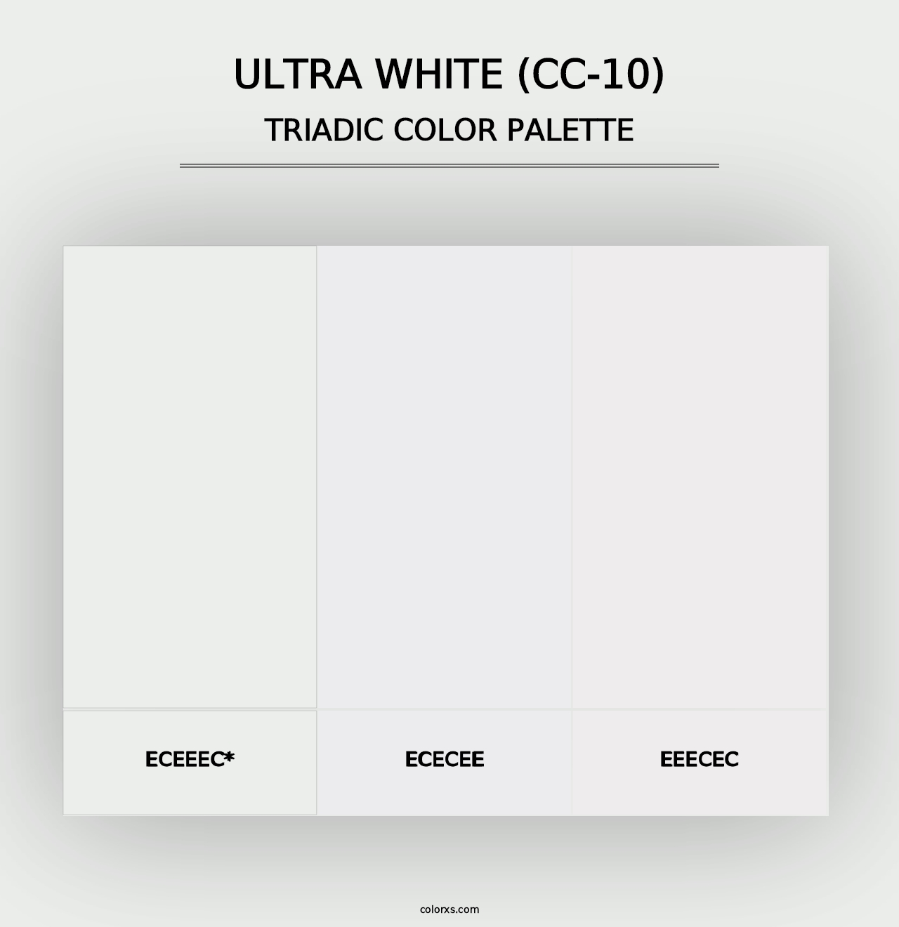 Ultra White (CC-10) - Triadic Color Palette