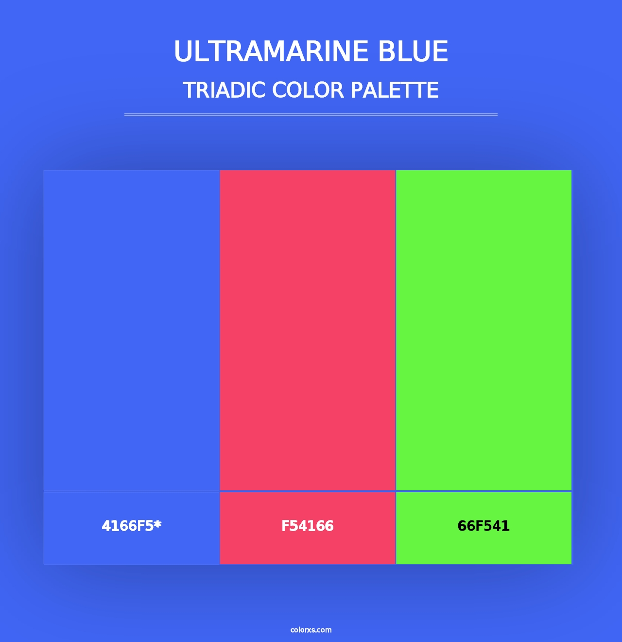 Ultramarine Blue - Triadic Color Palette