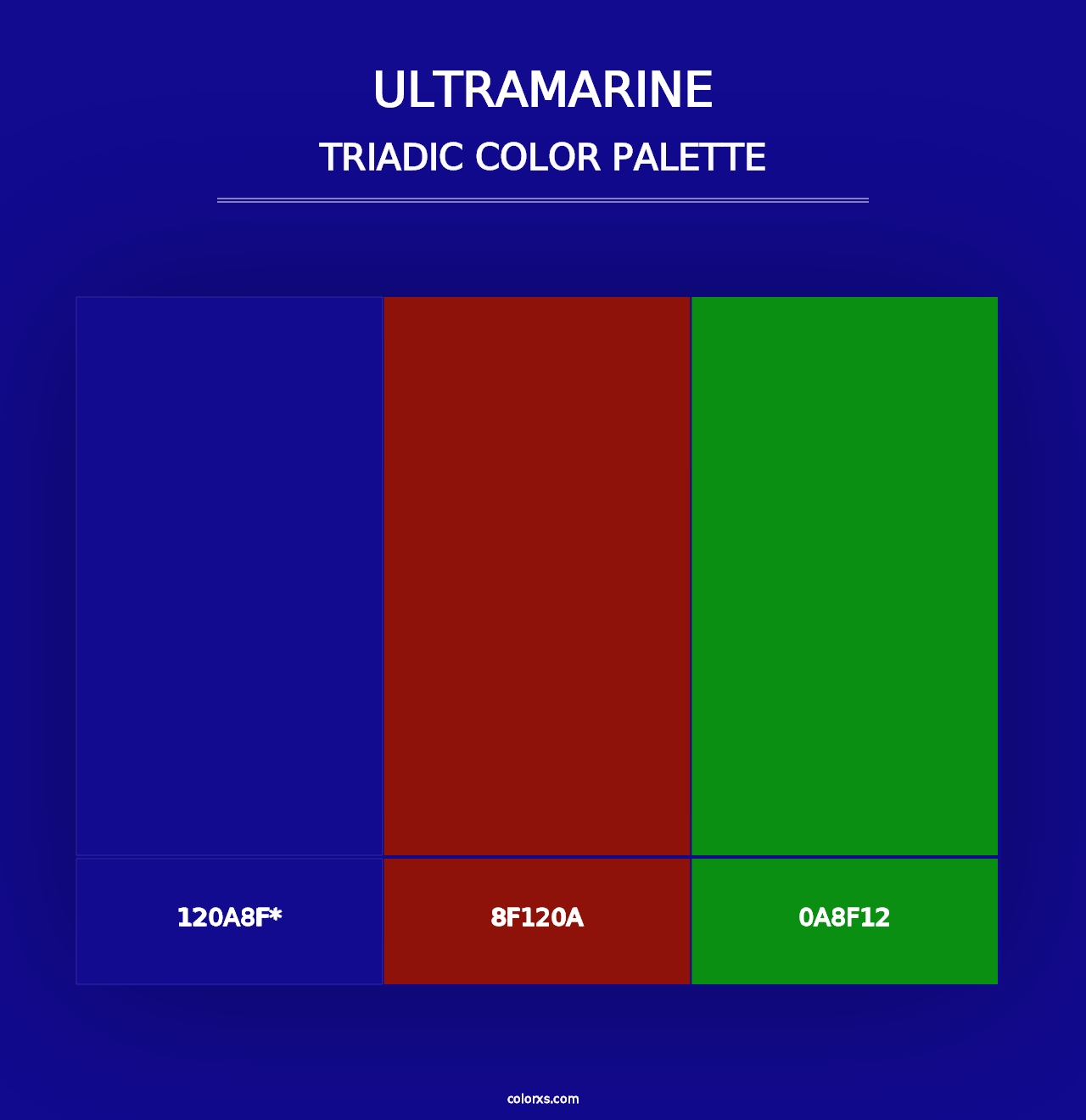 Ultramarine - Triadic Color Palette