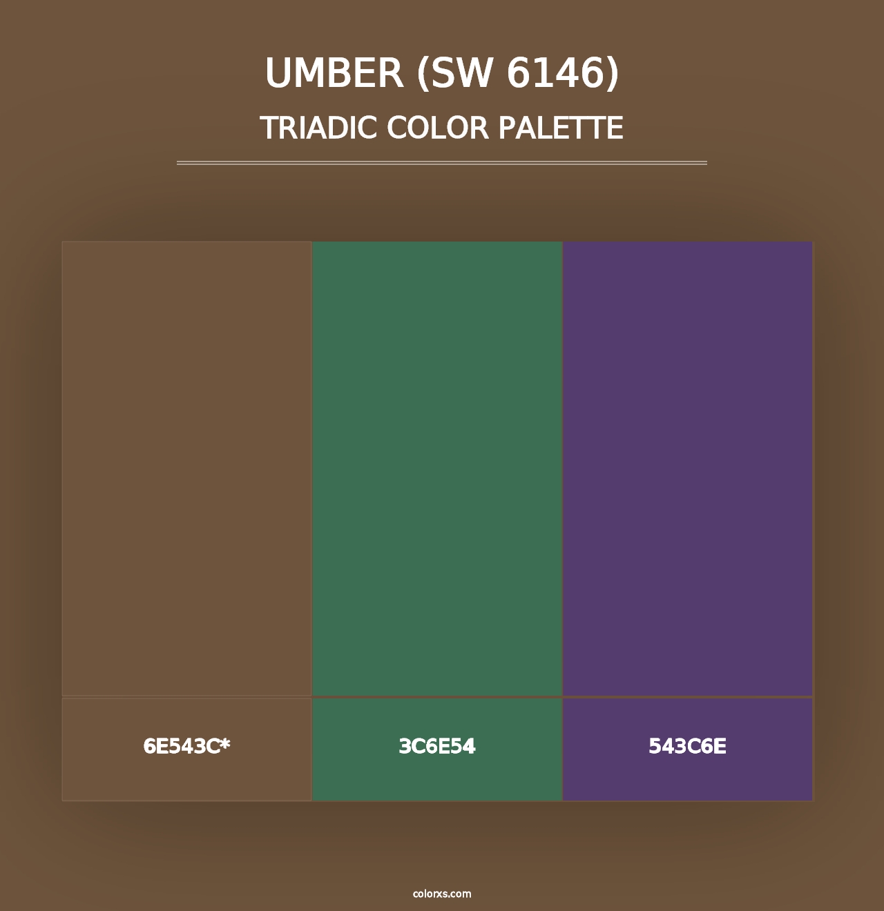 Umber (SW 6146) - Triadic Color Palette