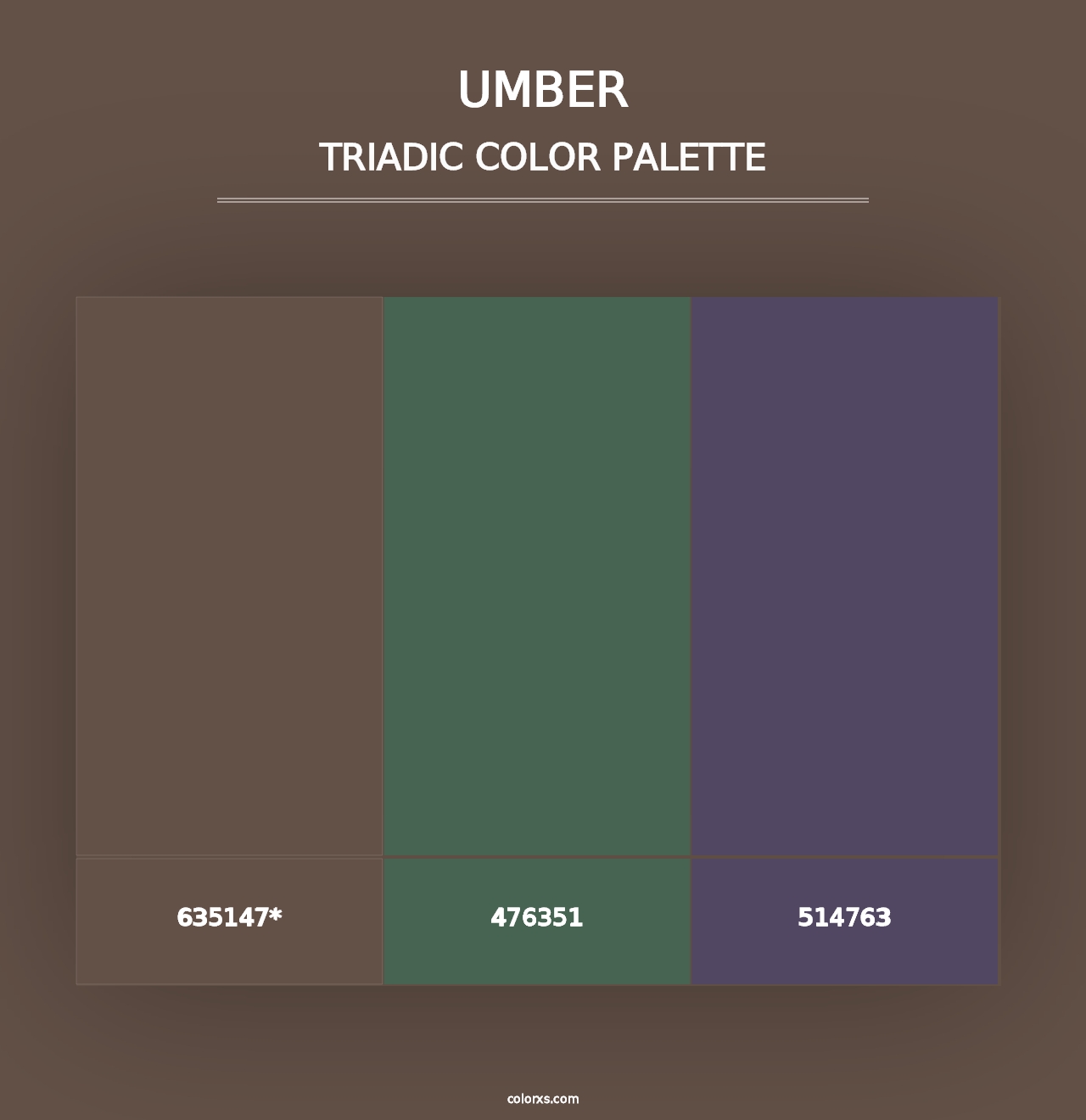 Umber - Triadic Color Palette