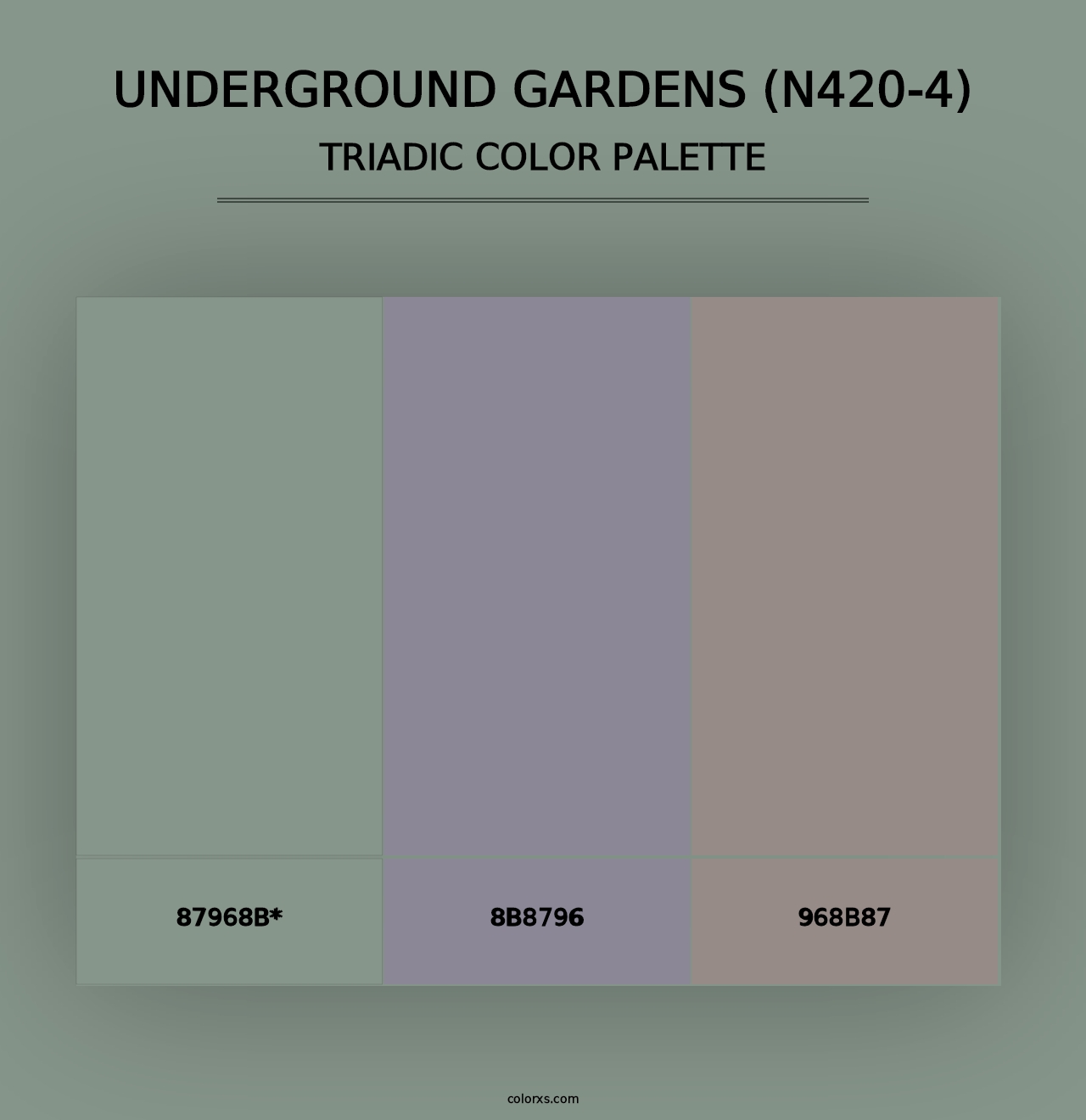 Underground Gardens (N420-4) - Triadic Color Palette