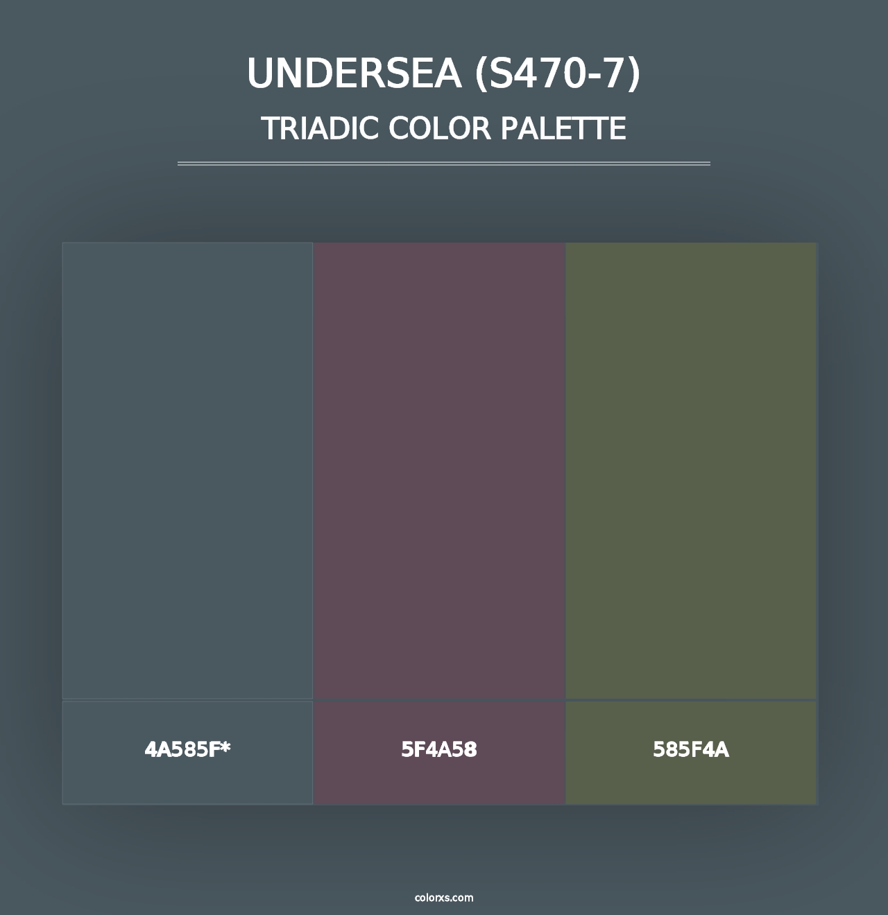 Undersea (S470-7) - Triadic Color Palette