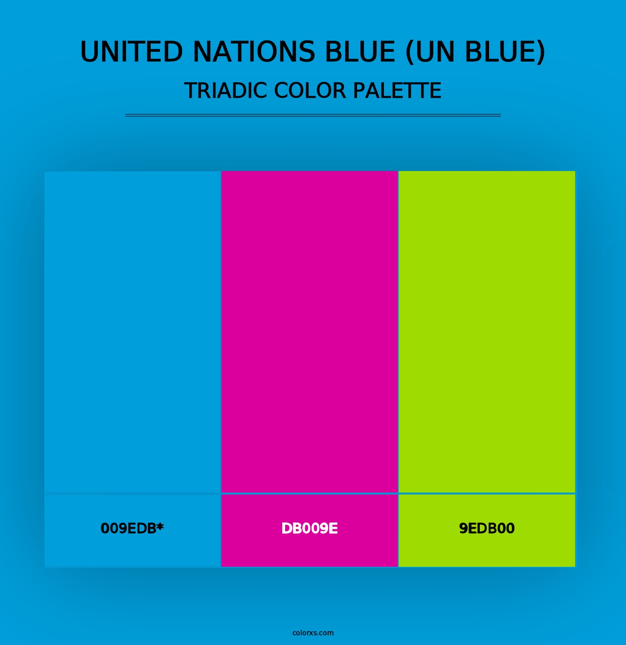 United Nations Blue (UN Blue) - Triadic Color Palette