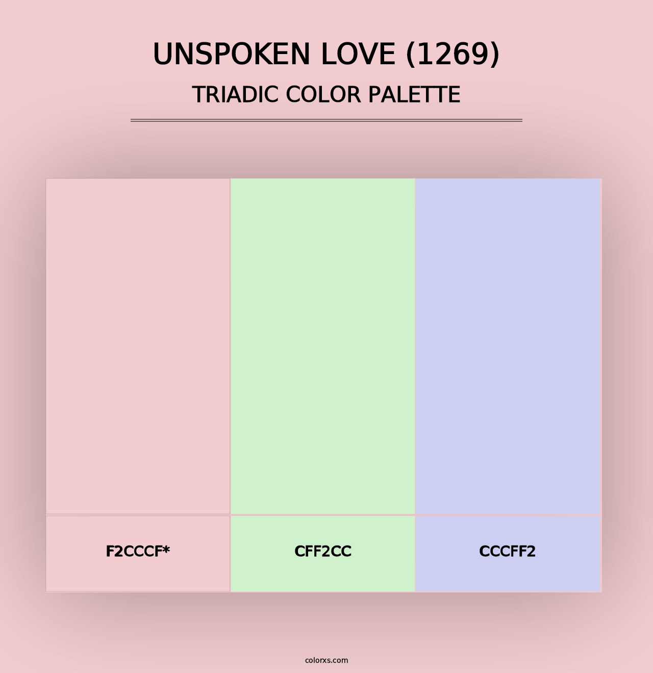 Unspoken Love (1269) - Triadic Color Palette