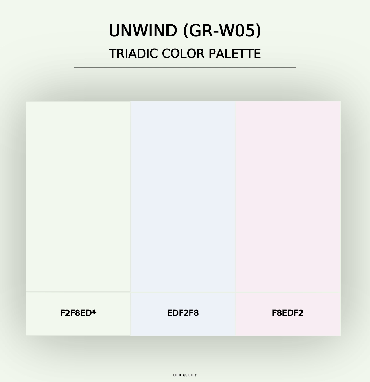 Unwind (GR-W05) - Triadic Color Palette