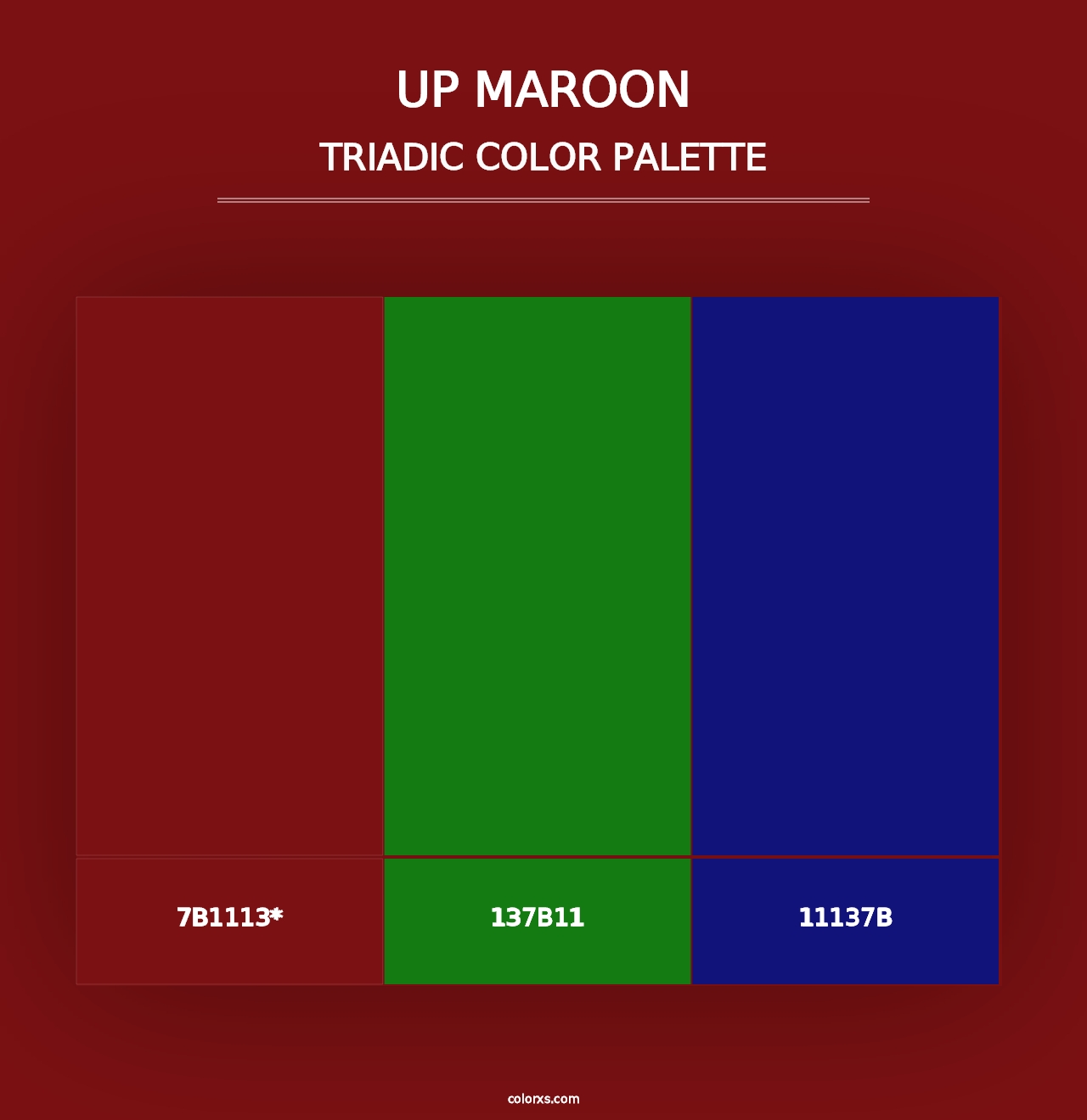 UP Maroon - Triadic Color Palette