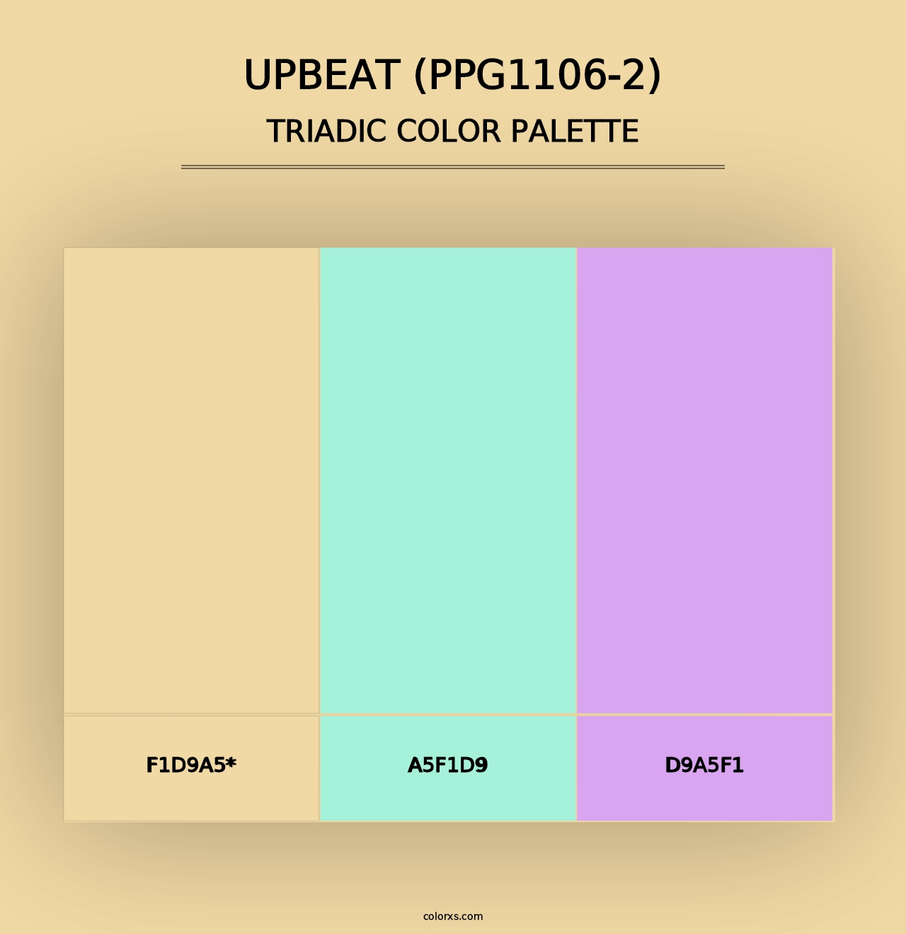 Upbeat (PPG1106-2) - Triadic Color Palette