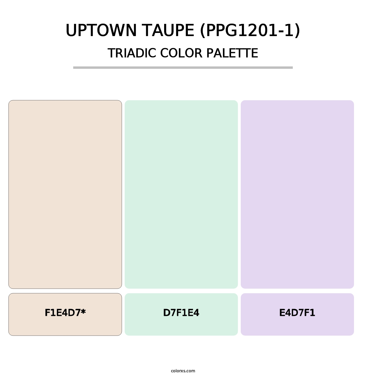 Uptown Taupe (PPG1201-1) - Triadic Color Palette