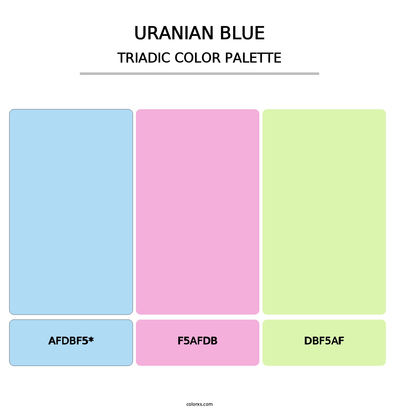 Uranian Blue - Triadic Color Palette