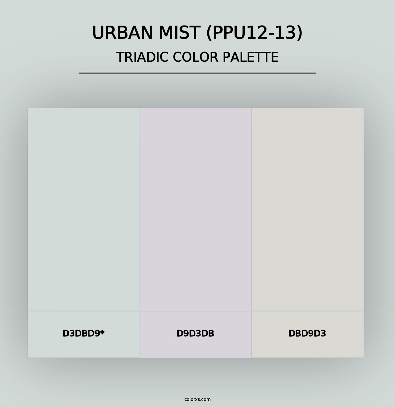 Urban Mist (PPU12-13) - Triadic Color Palette