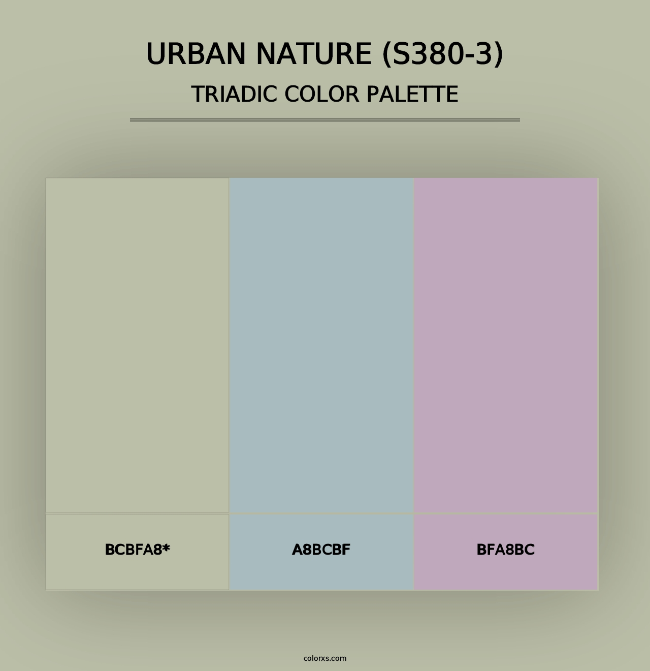 Urban Nature (S380-3) - Triadic Color Palette