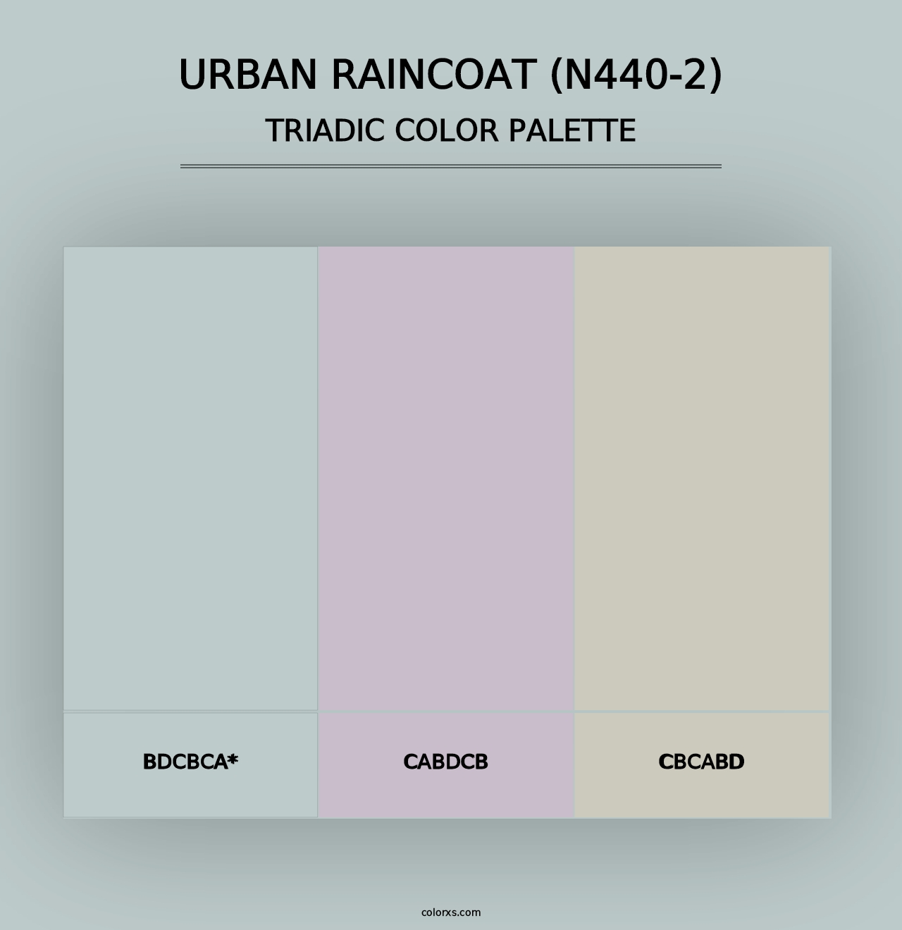 Urban Raincoat (N440-2) - Triadic Color Palette