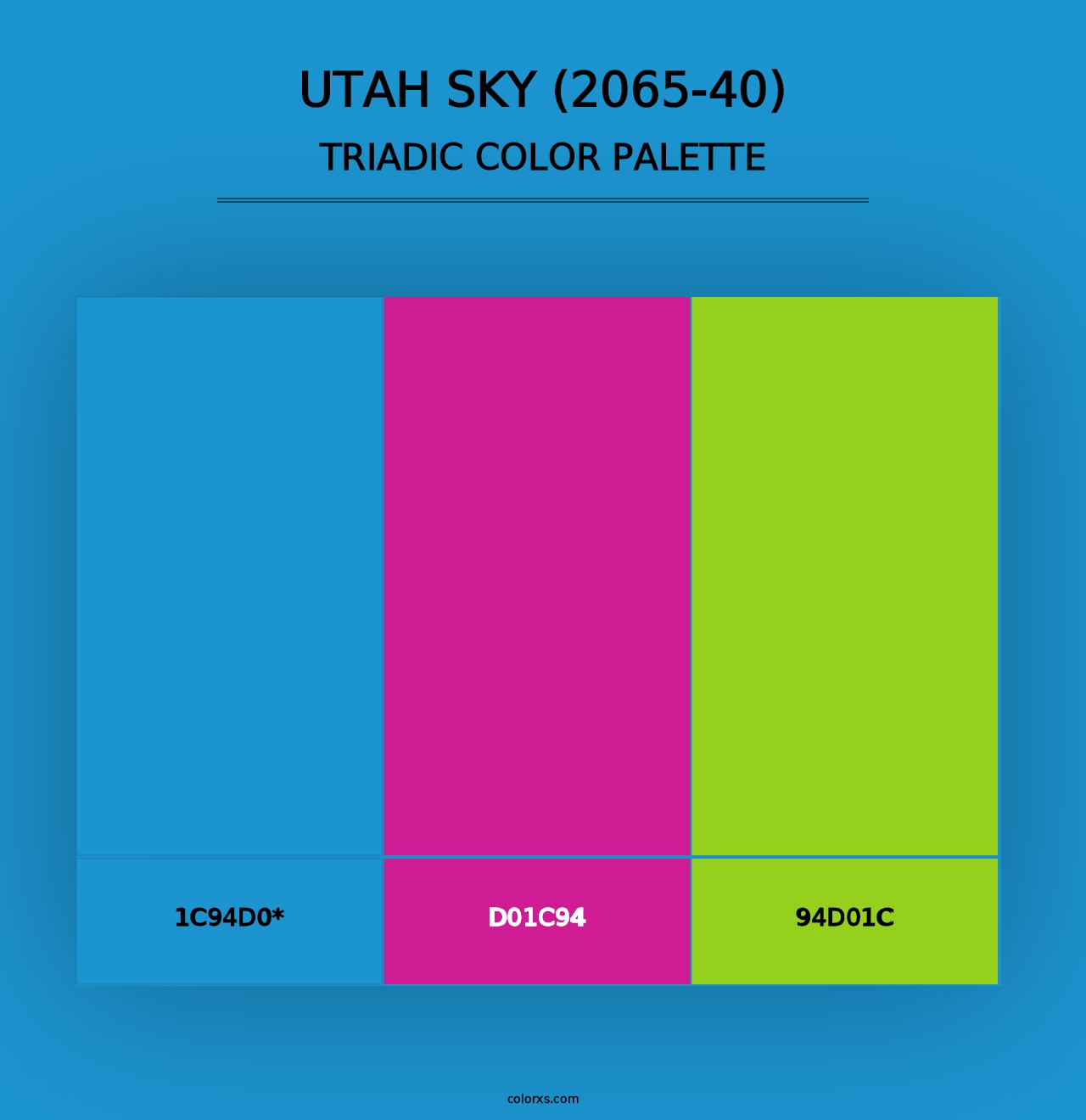 Utah Sky (2065-40) - Triadic Color Palette