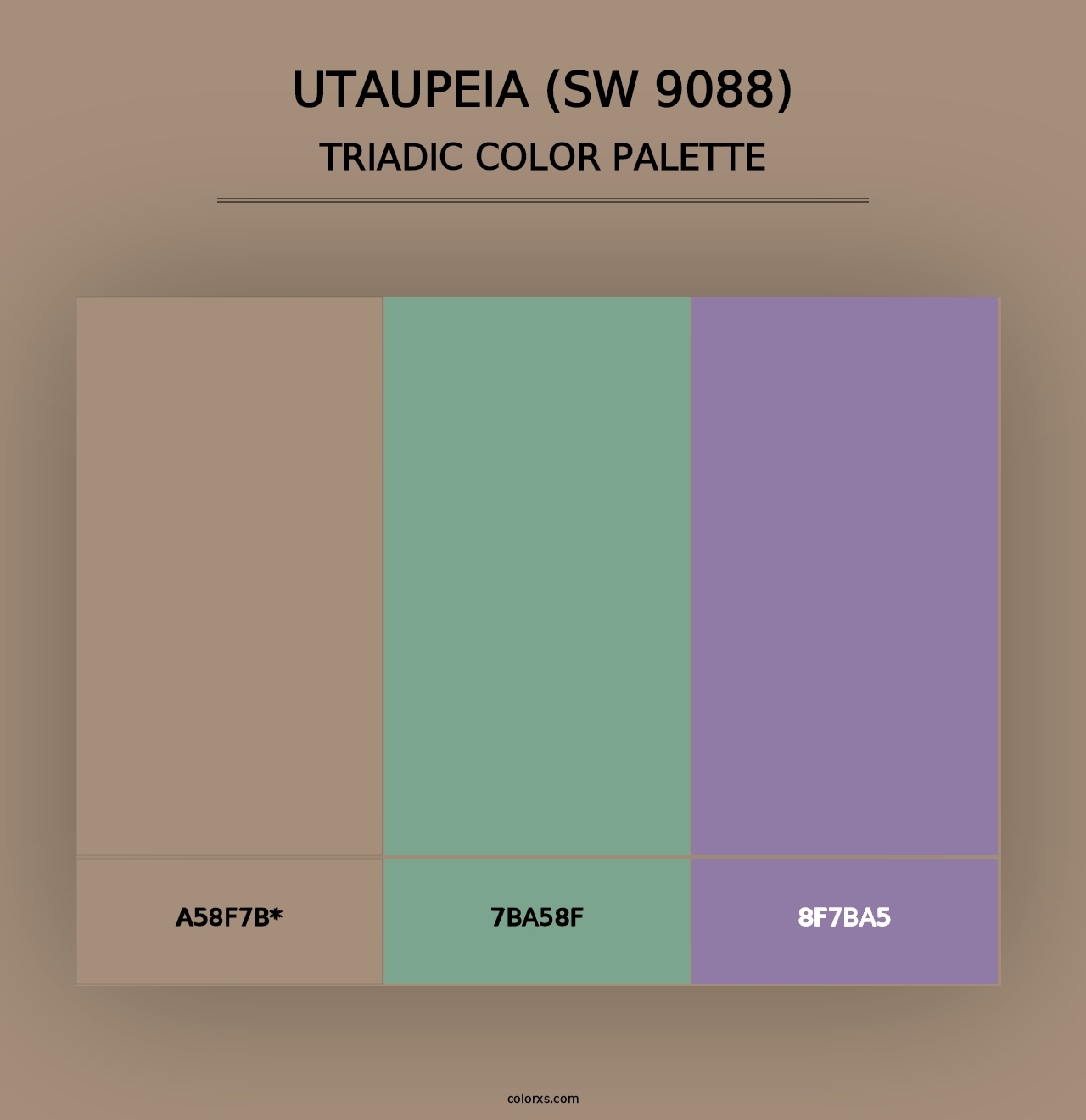 Utaupeia (SW 9088) - Triadic Color Palette