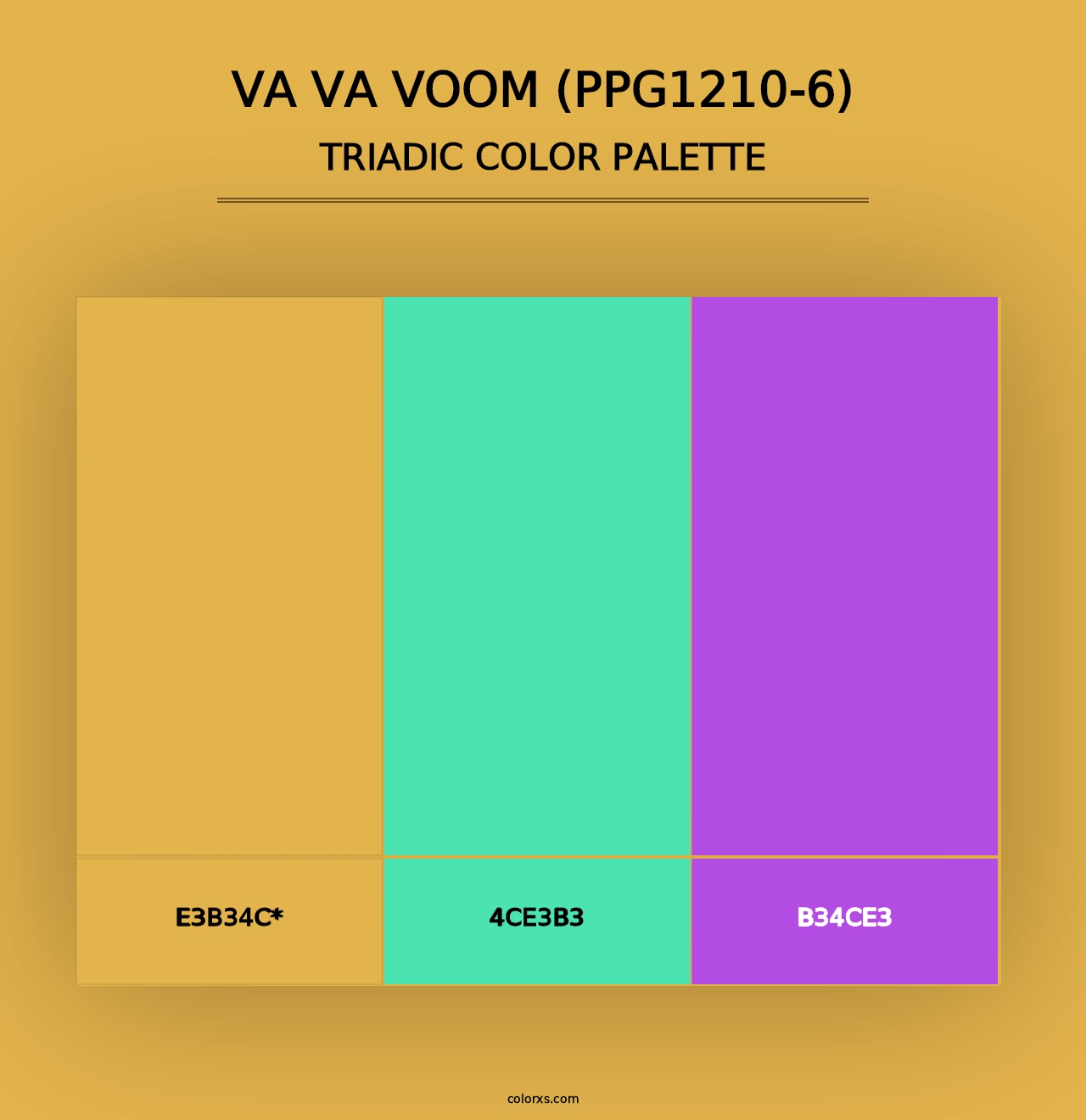 Va Va Voom (PPG1210-6) - Triadic Color Palette