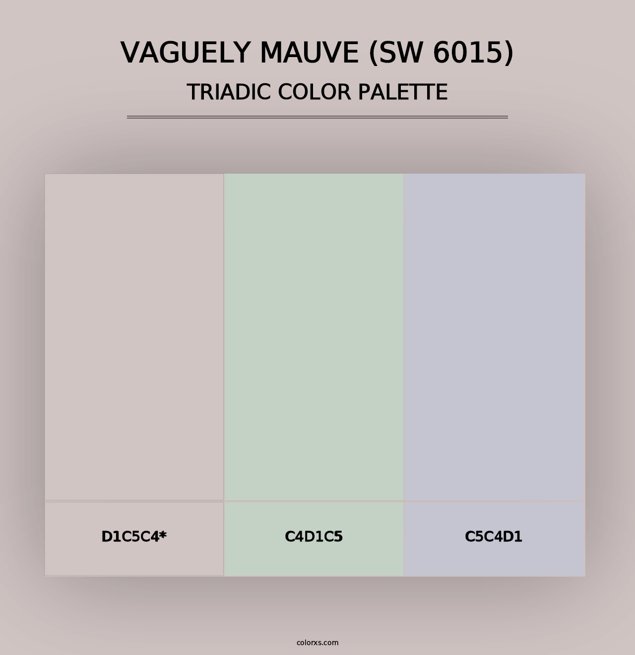 Vaguely Mauve (SW 6015) - Triadic Color Palette