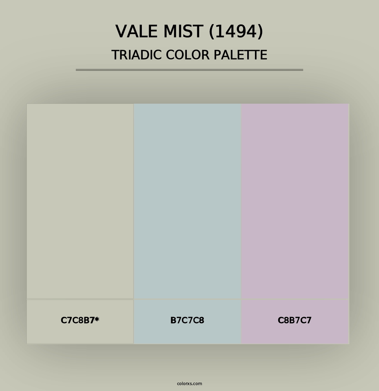 Vale Mist (1494) - Triadic Color Palette