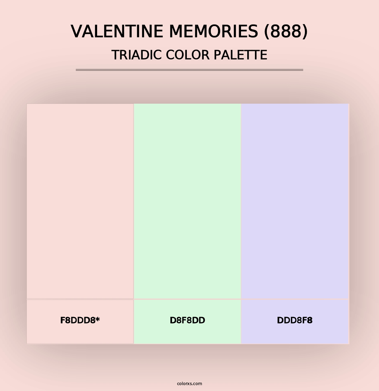 Valentine Memories (888) - Triadic Color Palette