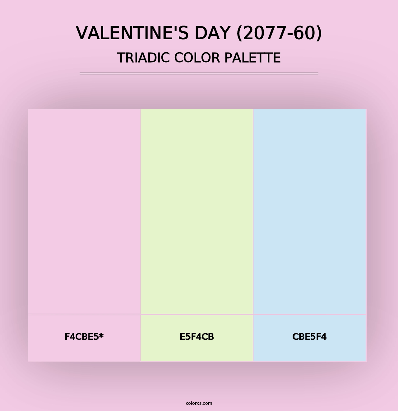 Valentine's Day (2077-60) - Triadic Color Palette