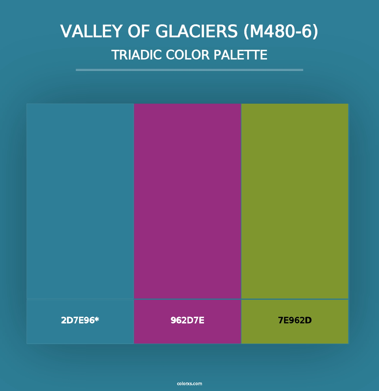 Valley Of Glaciers (M480-6) - Triadic Color Palette