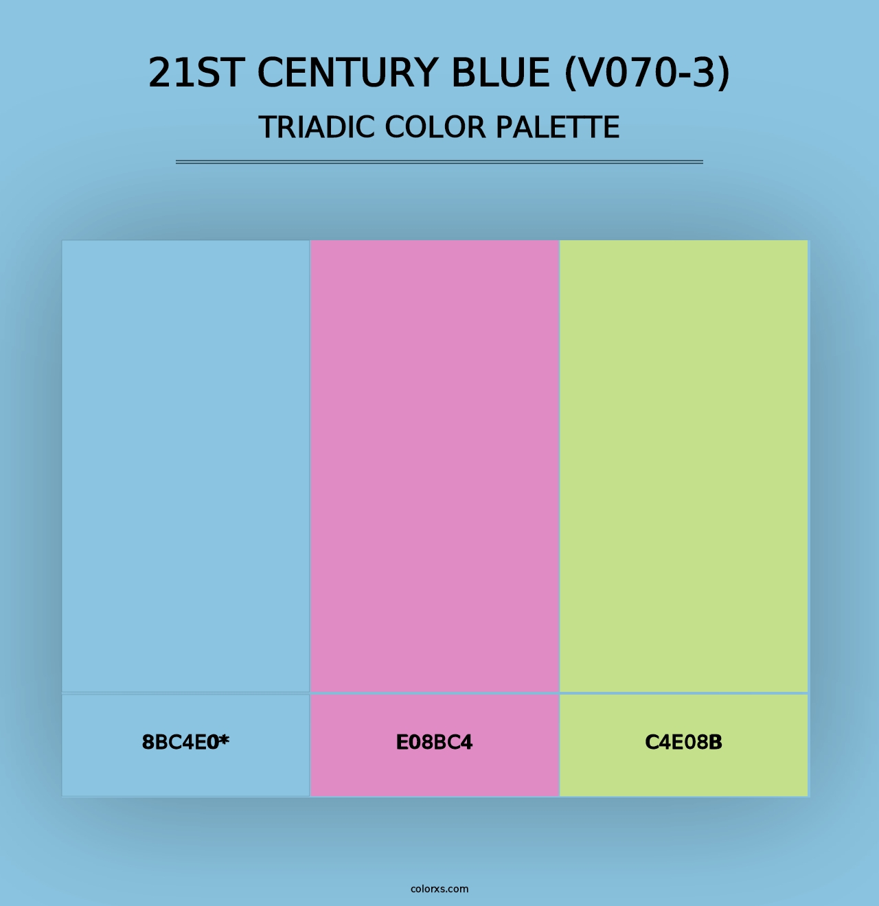 21st Century Blue (V070-3) - Triadic Color Palette