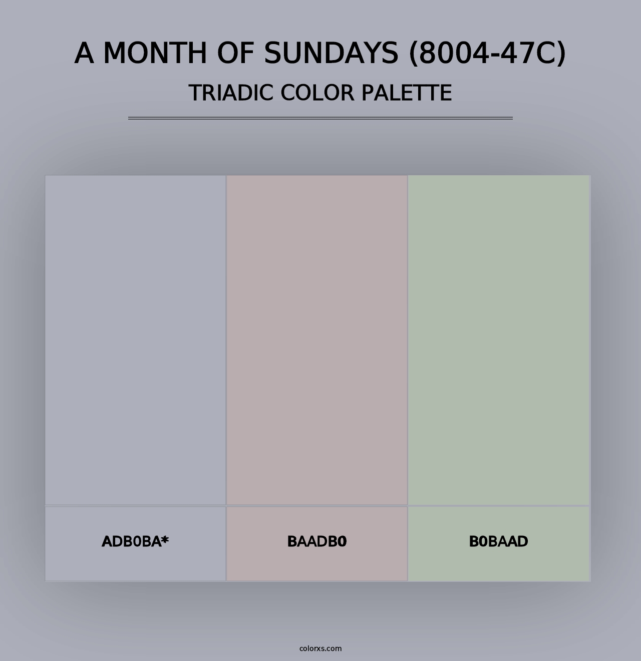 A Month of Sundays (8004-47C) - Triadic Color Palette