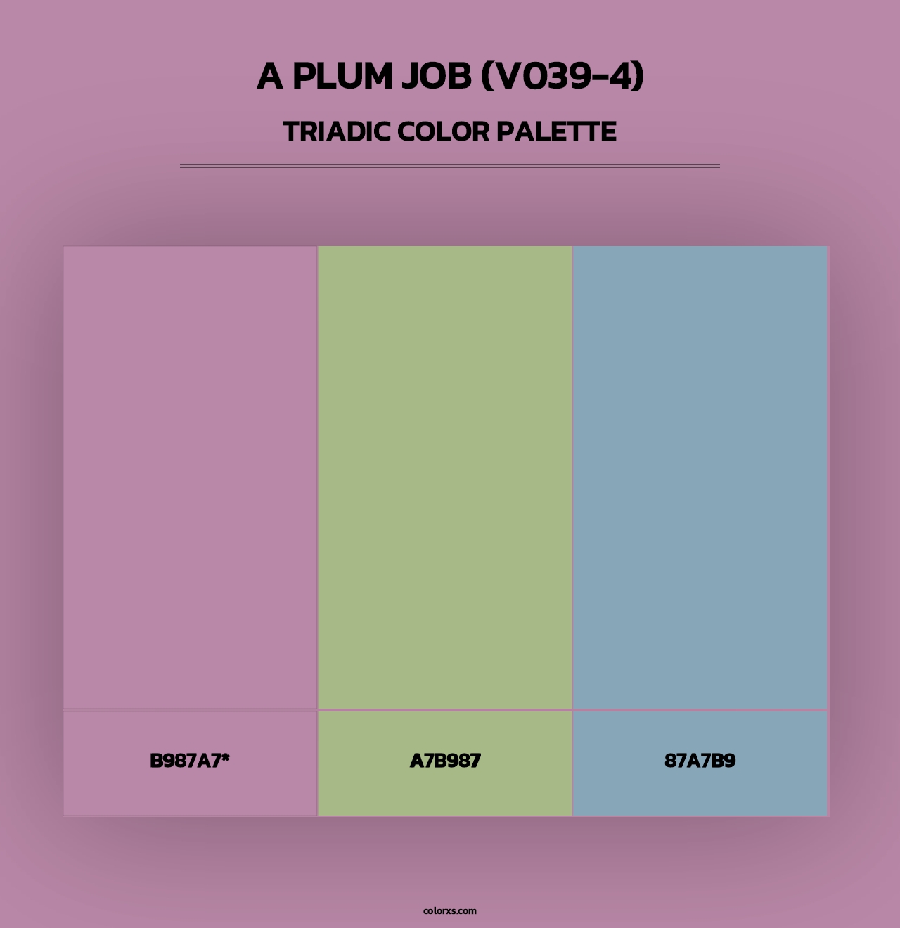 A Plum Job (V039-4) - Triadic Color Palette