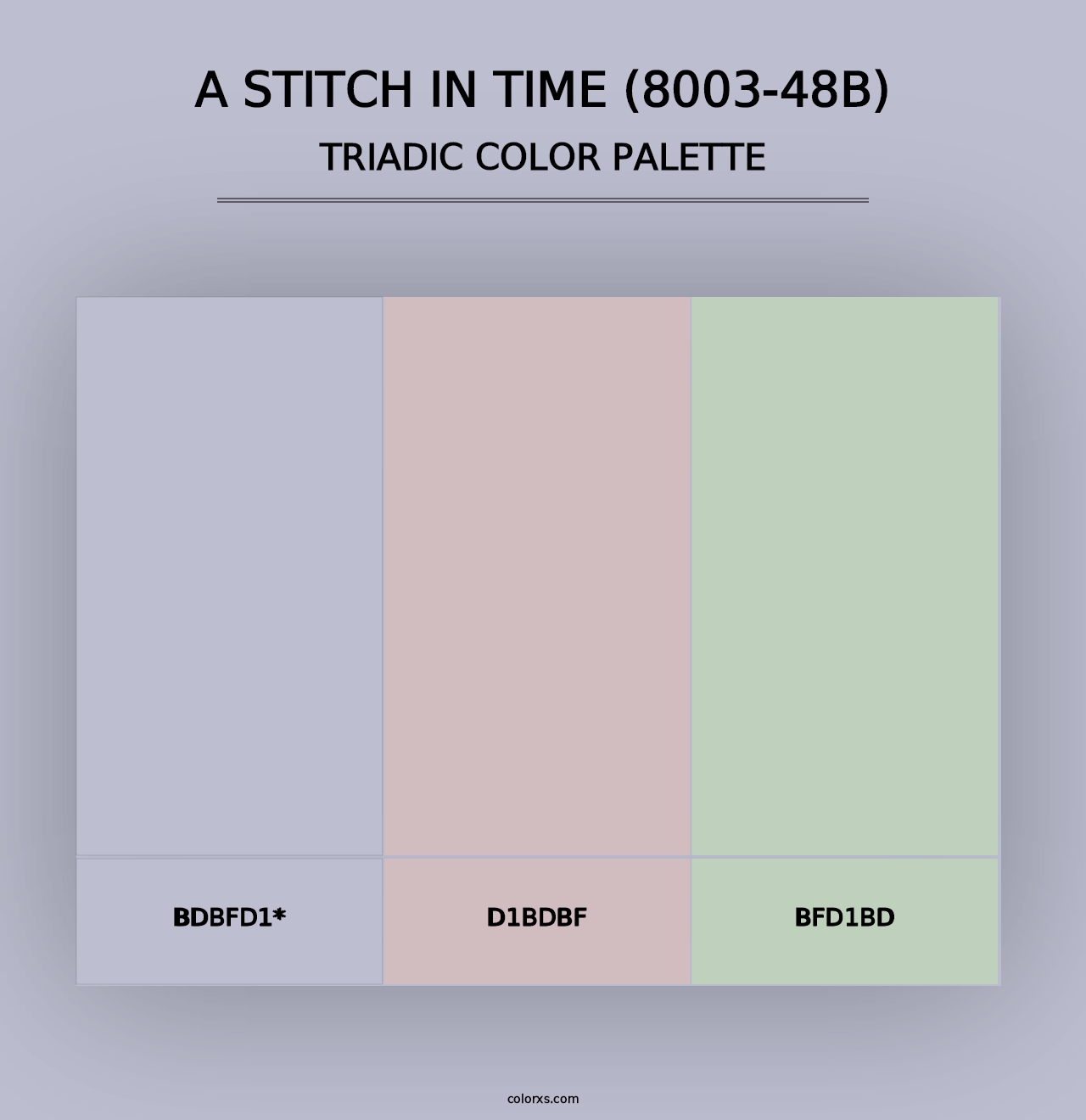 A Stitch in Time (8003-48B) - Triadic Color Palette