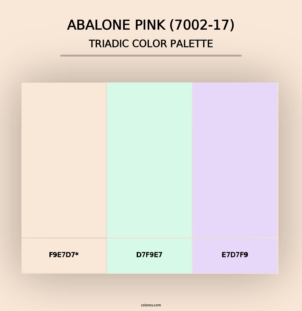 Abalone Pink (7002-17) - Triadic Color Palette