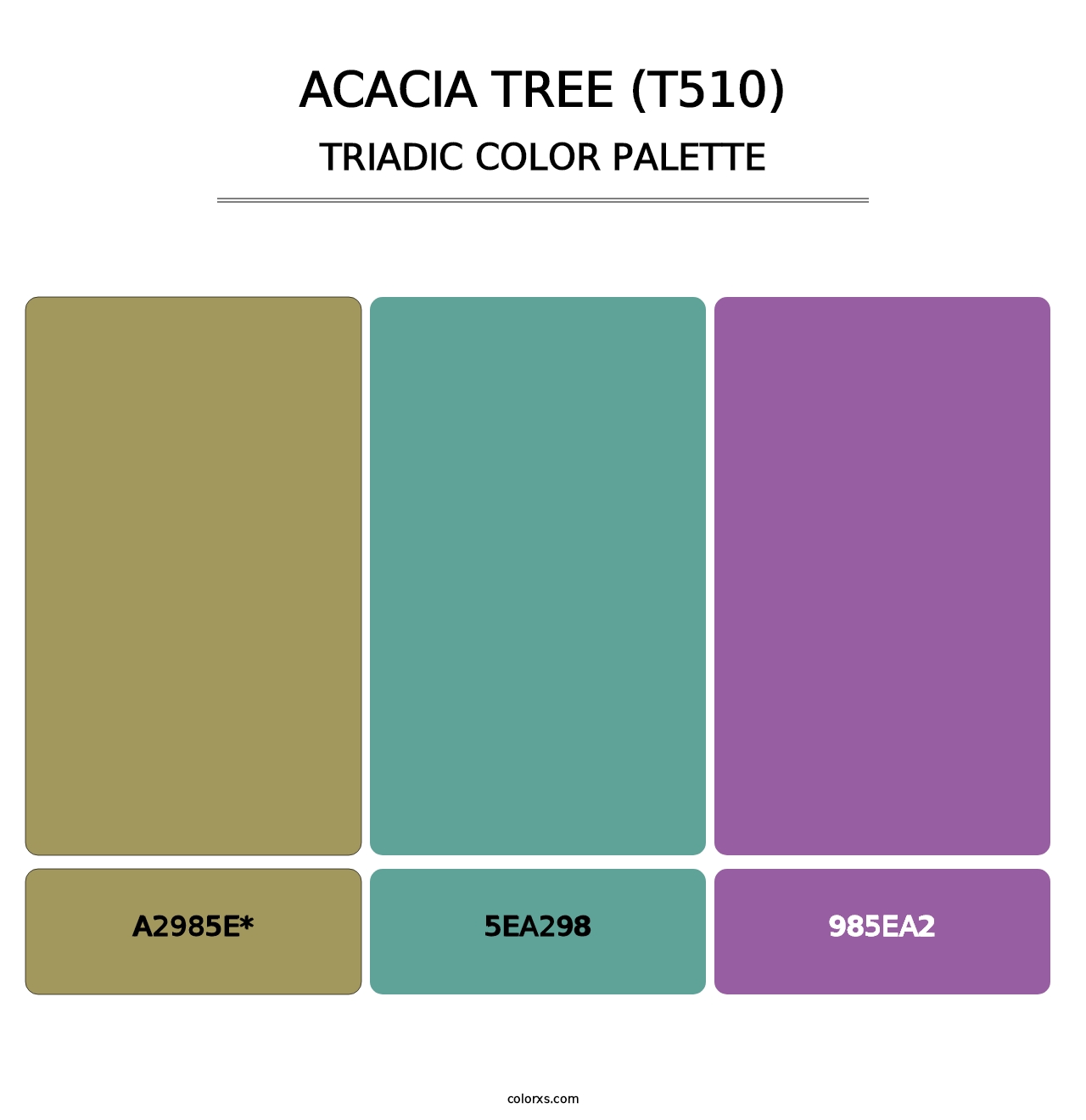 Acacia Tree (T510) - Triadic Color Palette