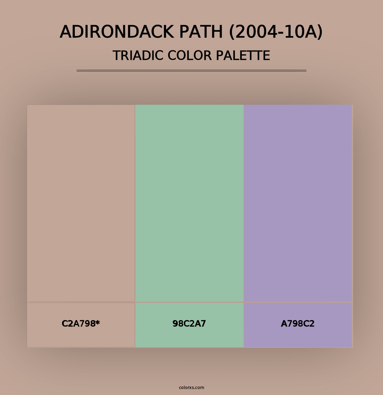 Adirondack Path (2004-10A) - Triadic Color Palette