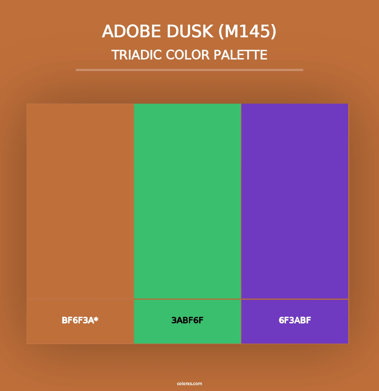 Adobe Dusk (M145) - Triadic Color Palette