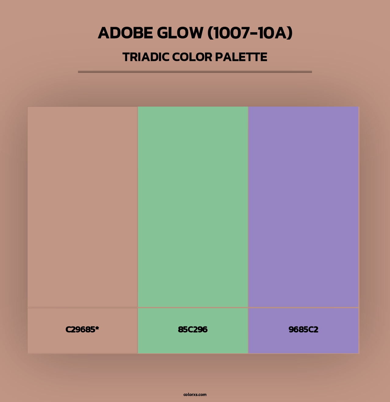 Adobe Glow (1007-10A) - Triadic Color Palette