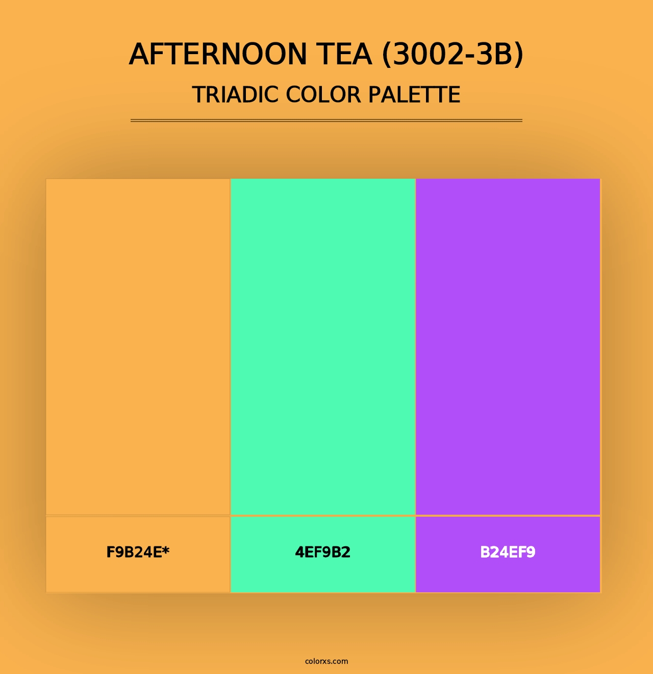 Afternoon Tea (3002-3B) - Triadic Color Palette