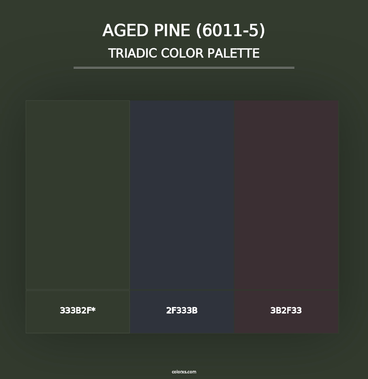 Aged Pine (6011-5) - Triadic Color Palette