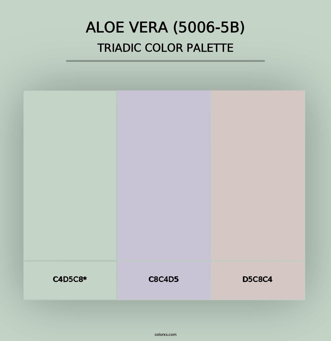 Aloe Vera (5006-5B) - Triadic Color Palette