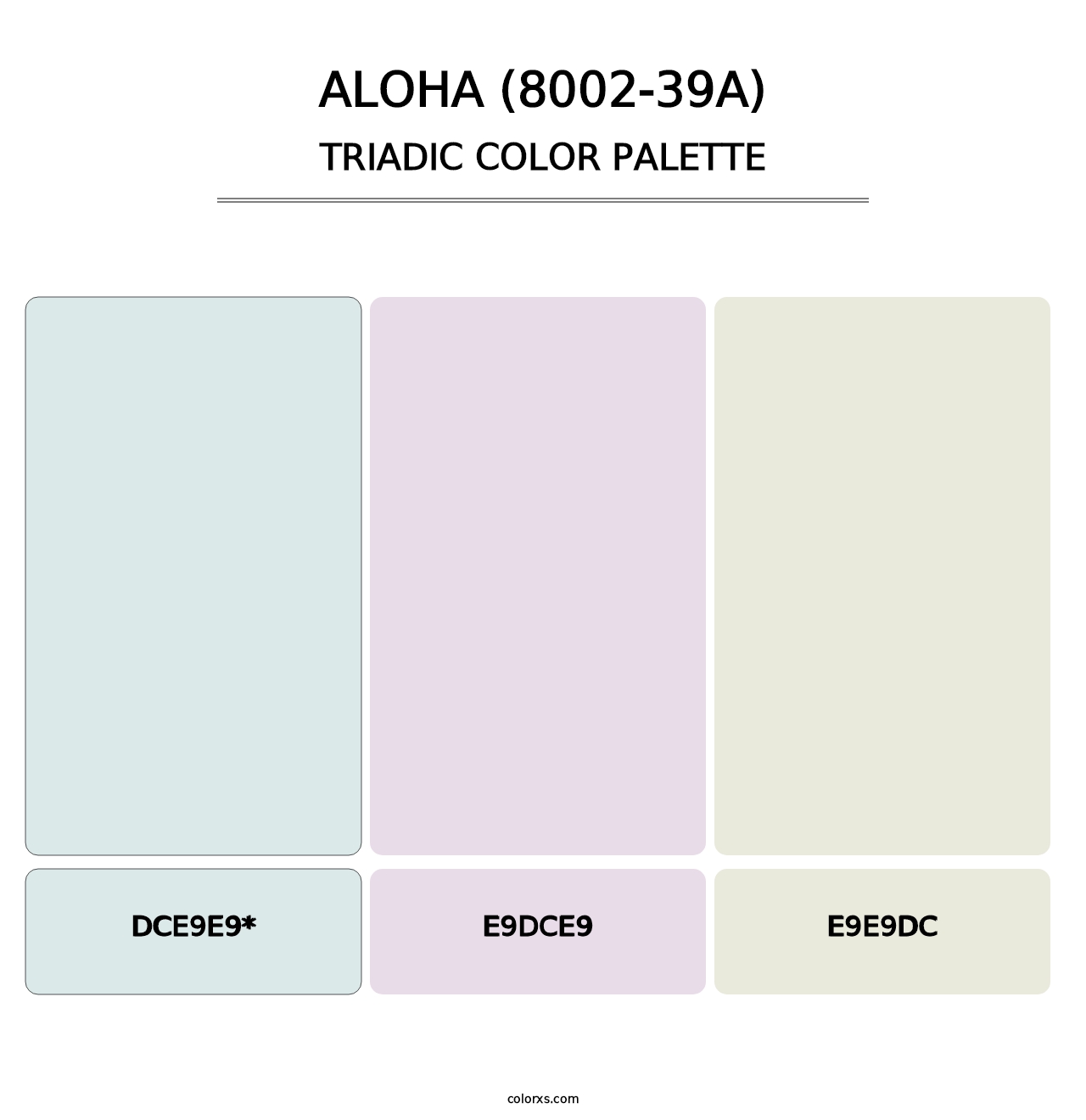 Aloha (8002-39A) - Triadic Color Palette