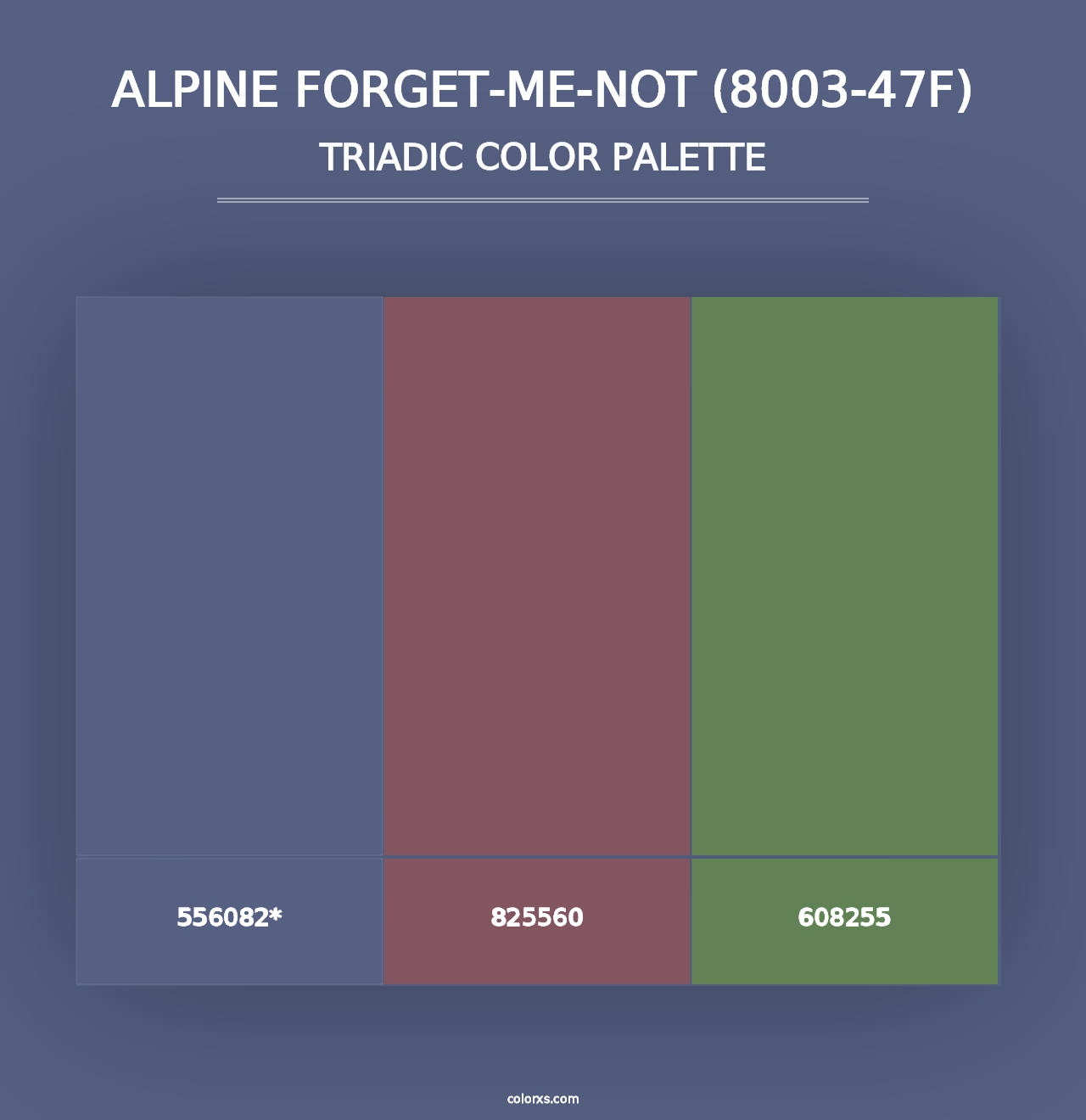 Alpine Forget-Me-Not (8003-47F) - Triadic Color Palette