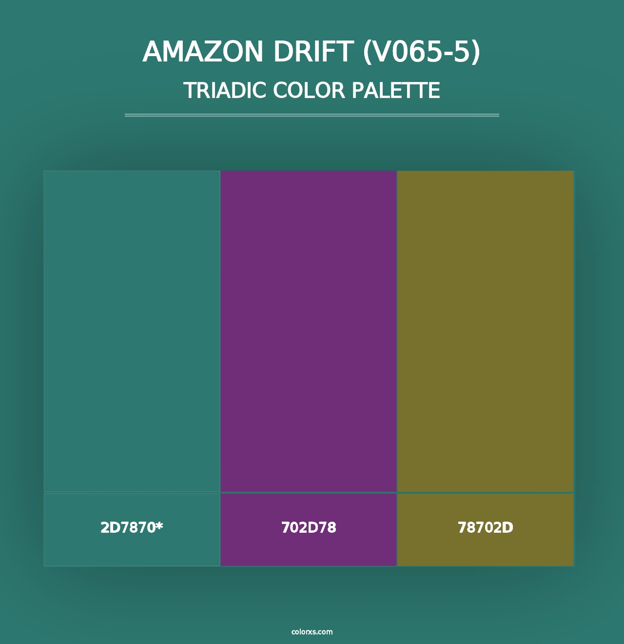 Amazon Drift (V065-5) - Triadic Color Palette