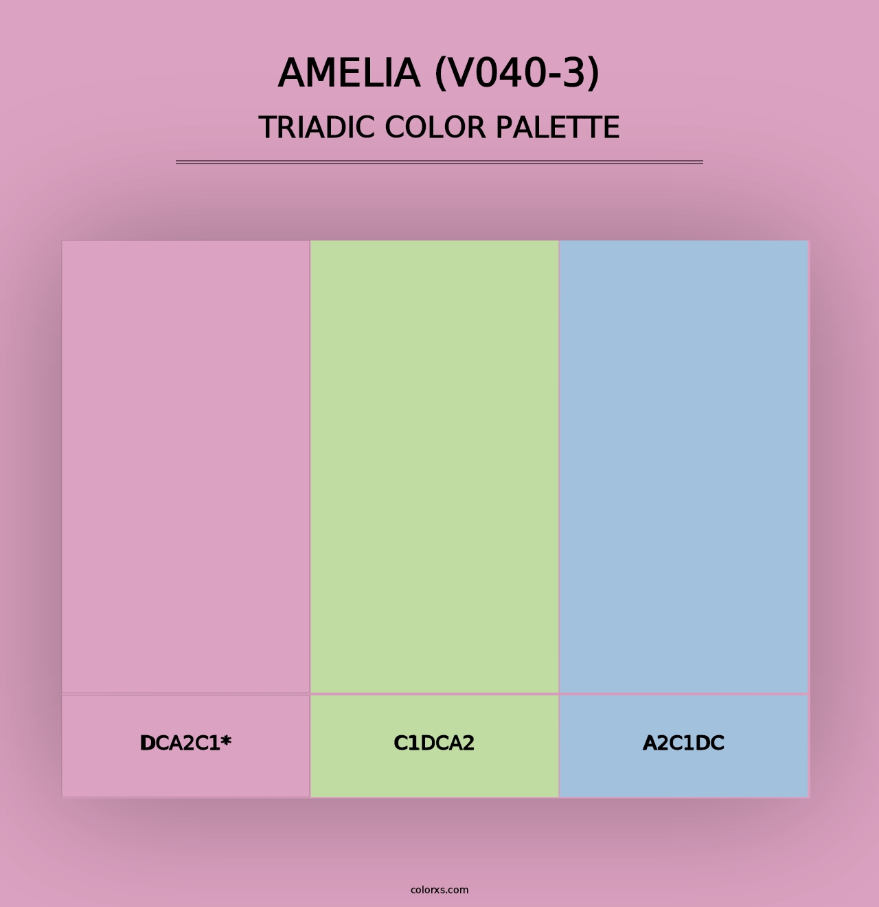 Amelia (V040-3) - Triadic Color Palette