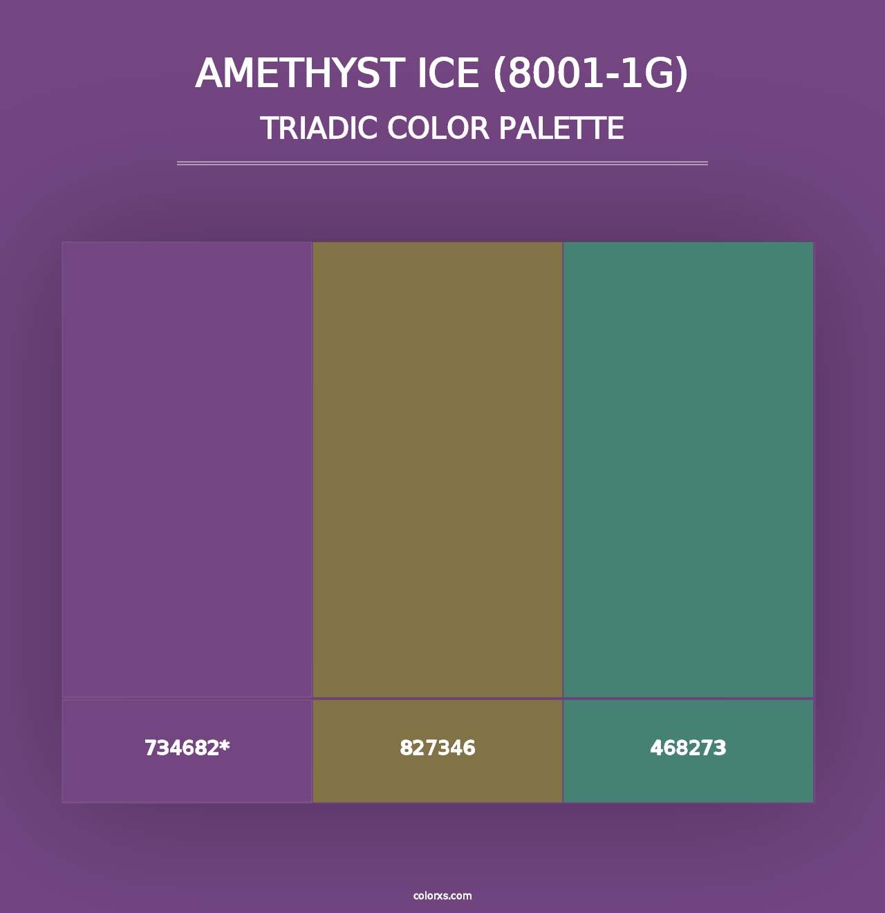 Amethyst Ice (8001-1G) - Triadic Color Palette