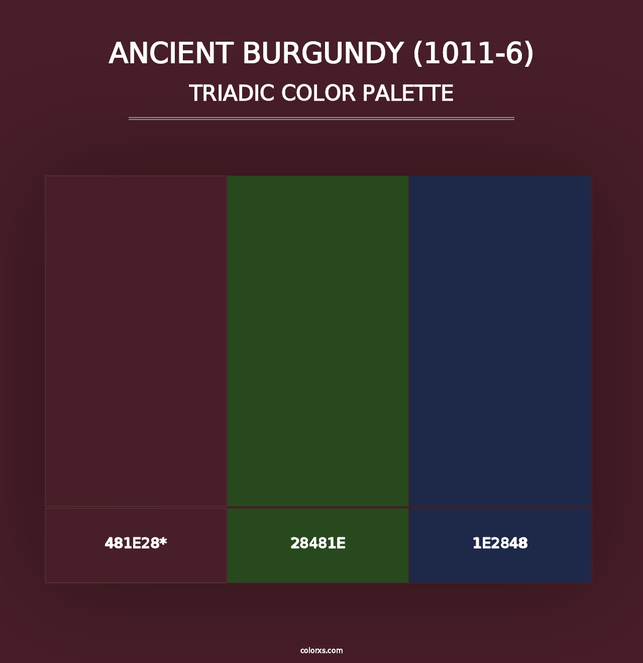 Ancient Burgundy (1011-6) - Triadic Color Palette