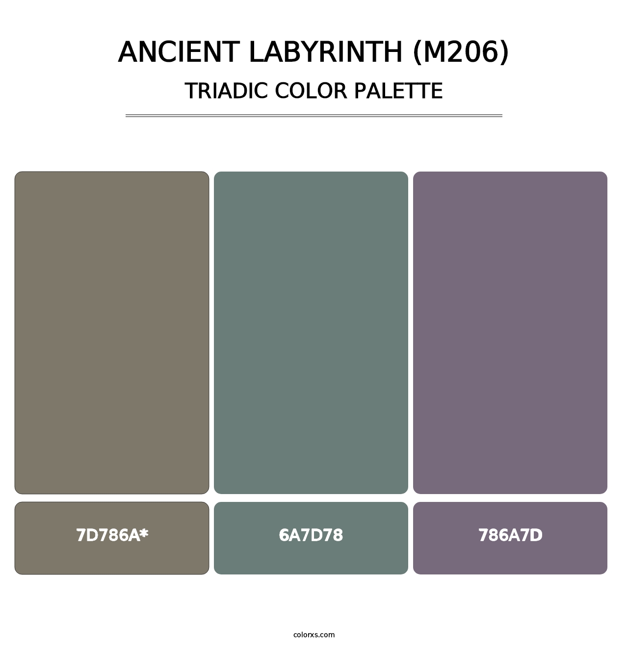 Ancient Labyrinth (M206) - Triadic Color Palette