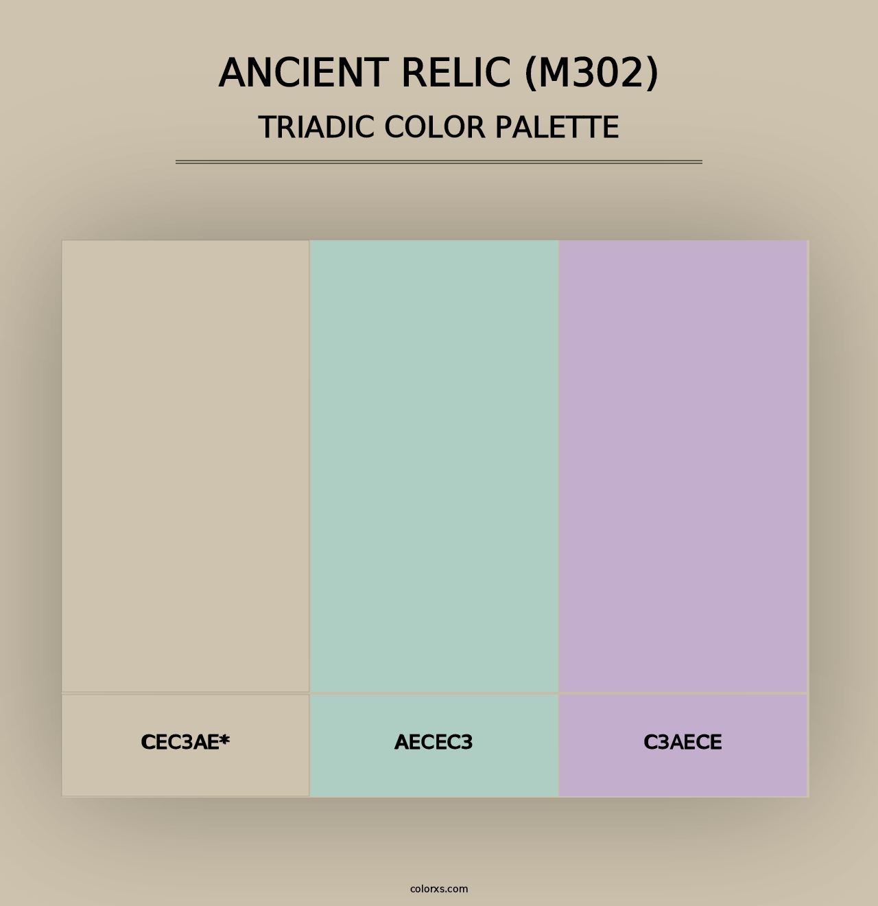 Ancient Relic (M302) - Triadic Color Palette