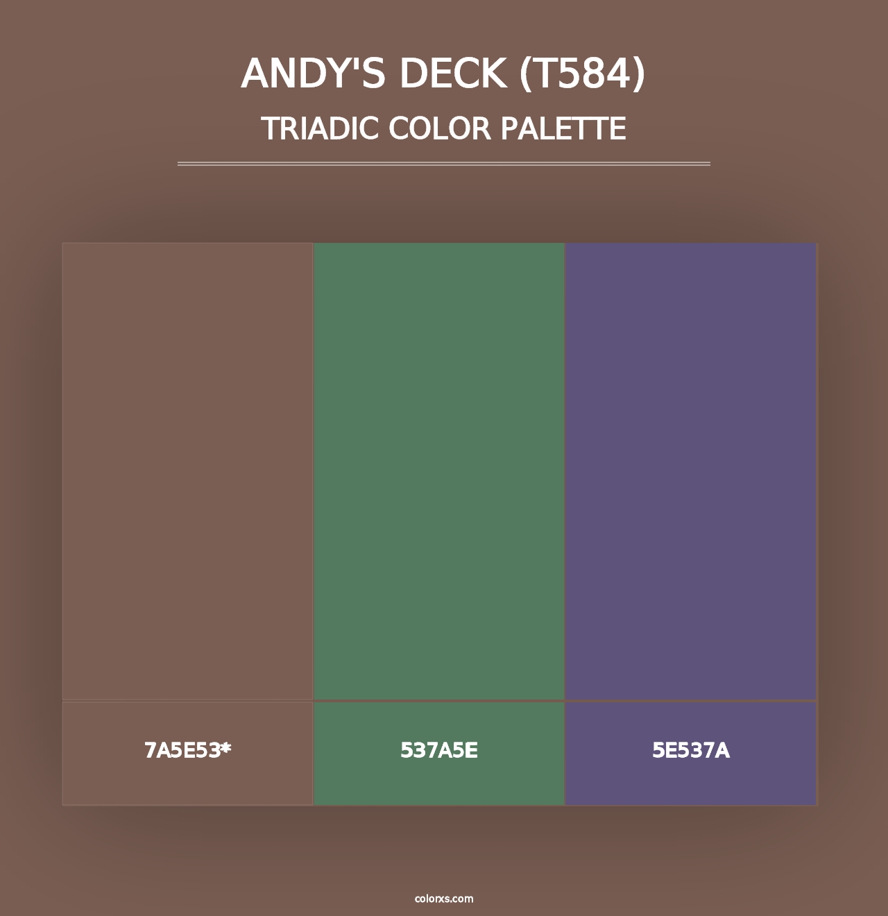 Andy's Deck (T584) - Triadic Color Palette