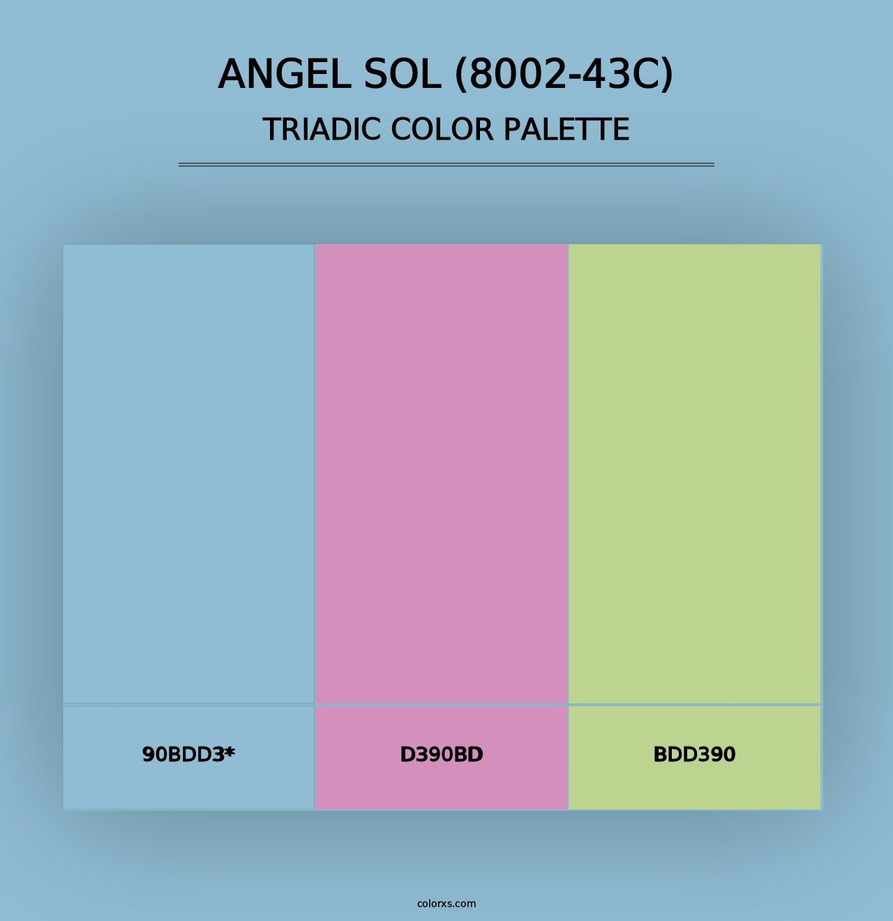 Angel Sol (8002-43C) - Triadic Color Palette